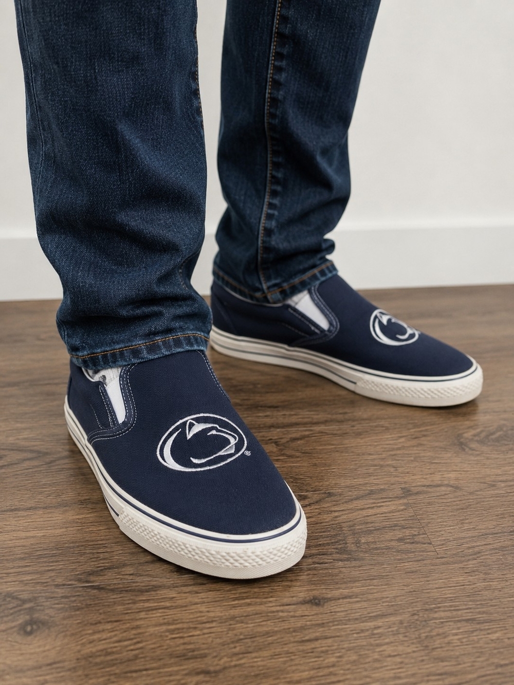 Penn State Slip On Canvas Shoes Men’s Size 11 Navy Blue PSU Sneakers